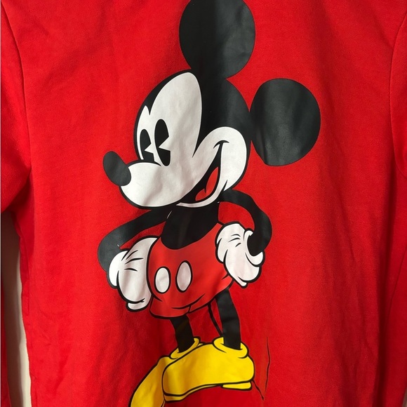Disney Red Mickey Mouse Turtle Neck Hoodie - Picture 2 of 6